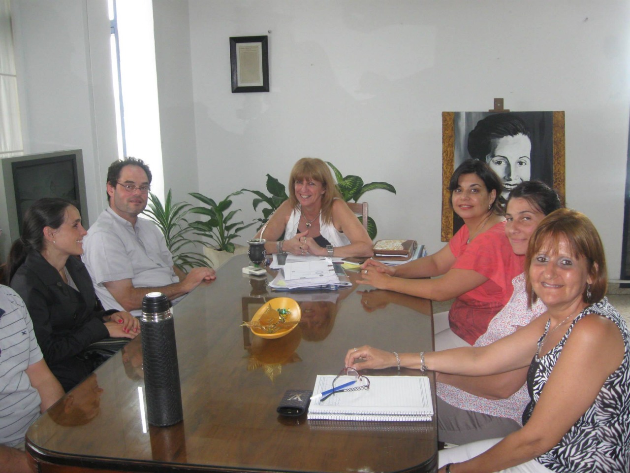 Germán Brusa junto al presidente del CGE y la directora de Privadas Enero de 2014